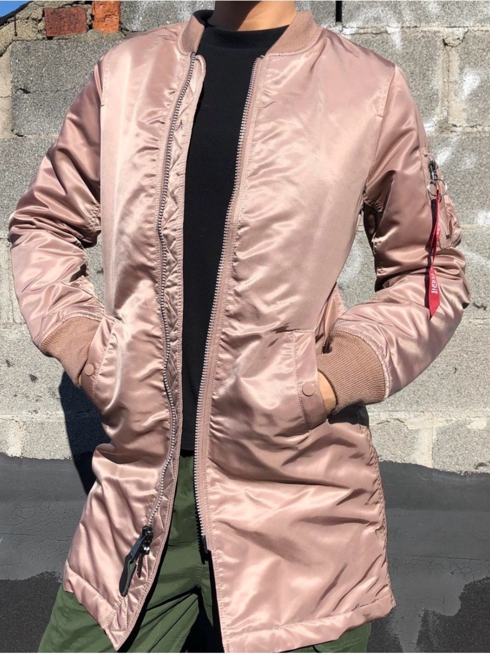 Women's Long nom Jacket - Blush Pink